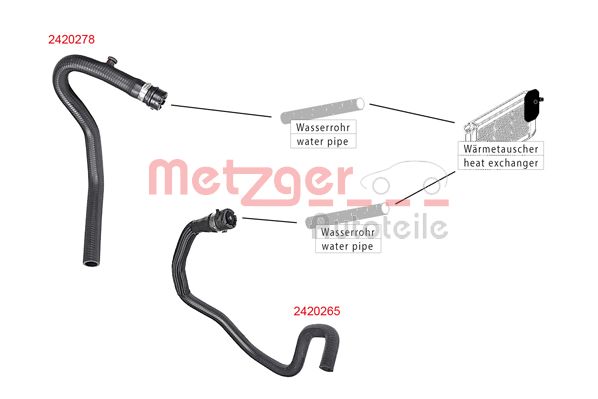 METZGER 2420278 Kühlerschlauch